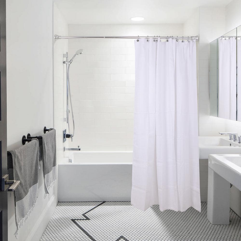 Polished Chrome Single Shower Curtain Hooks Set of 12