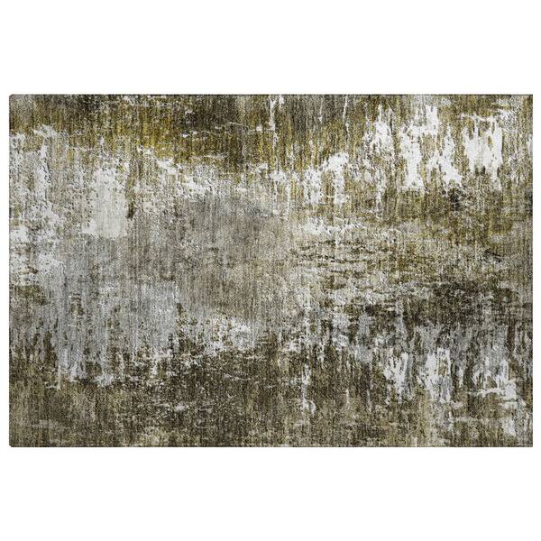 Dream Shag Premium Machine Washable Abstract ADS718 Taupe 2 ft. x 3 ft. Accent Rug