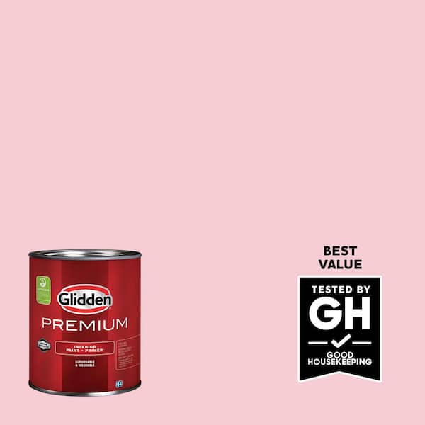 Glidden Premium 1 qt. PPG1184-2 Pleasing Pink Semi-Gloss Interior Latex Paint
