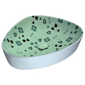 Franco Series Novelty Specialty Ceramic Vessel Sink in Mint Green