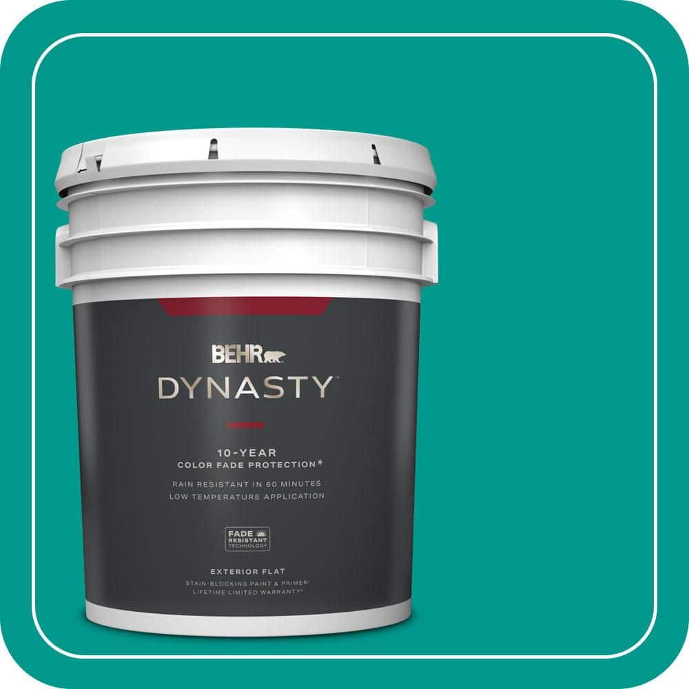 5 gal. #S-G-490 Intense Teal Flat Exterior Stain-Blocking Paint & Primer price history on PriceWatchPro