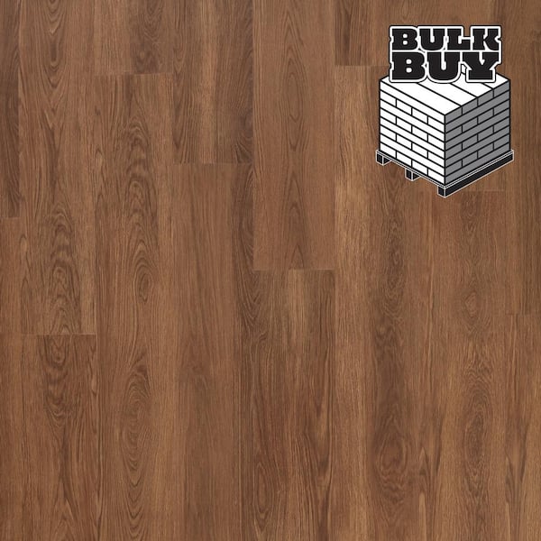 Mohawk Basics Waterproof Vinyl Plank Flooring in Garnet Brown 2mm, 8 x 8  Sample