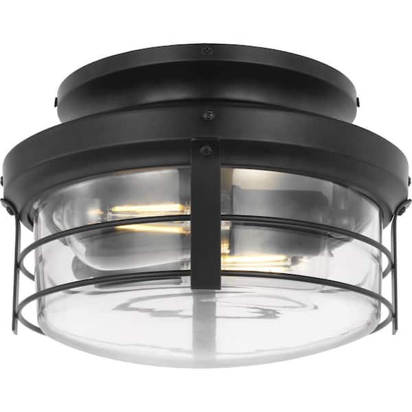 Progress Lighting Springer II Collection Matte Black Globe Rustic Light Kit