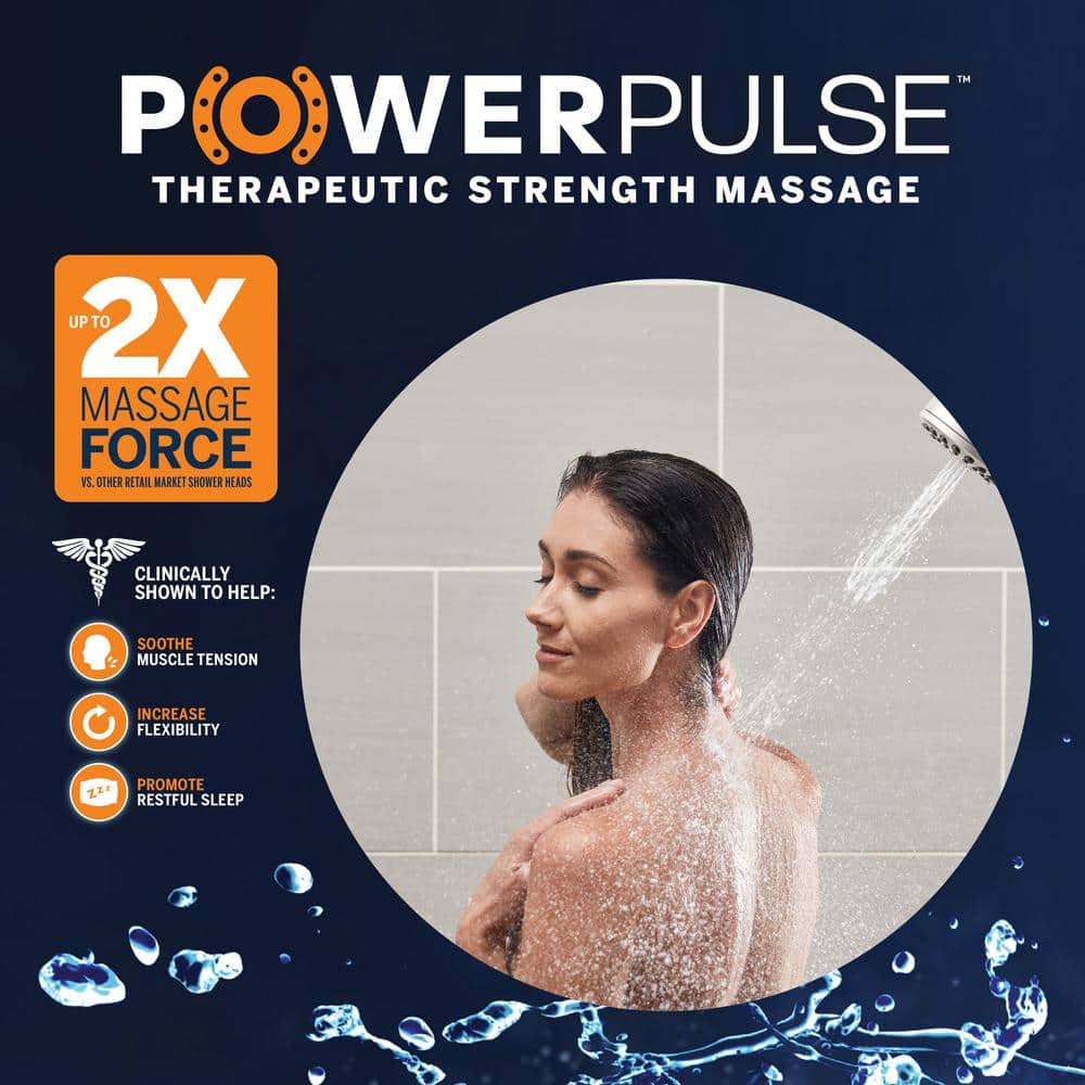 Brushed Nickel 7-Spray Wall Mounted Handheld Shower Head