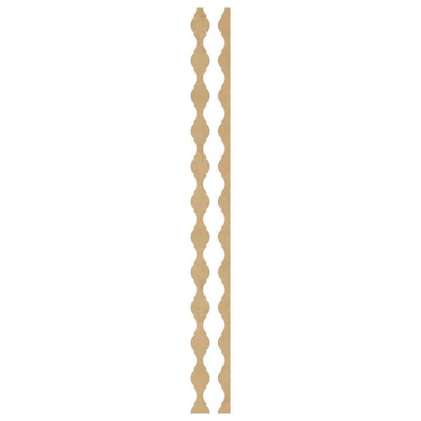 Ekena Millwork Casablanca 0.125 in. T x 0.2 ft. W x 4 ft. L Grey Acrylic Resin Decorative Wall Paneling 31-Pack