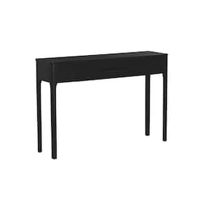 Wister 48 in. L Black Rectangle wood top Console Table