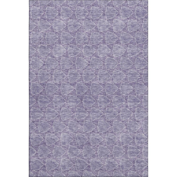 Addison Rugs Mayfield Premium Machine Washable Abstract AMF960 Lavender 8 ft. x 10 ft. Area Rug