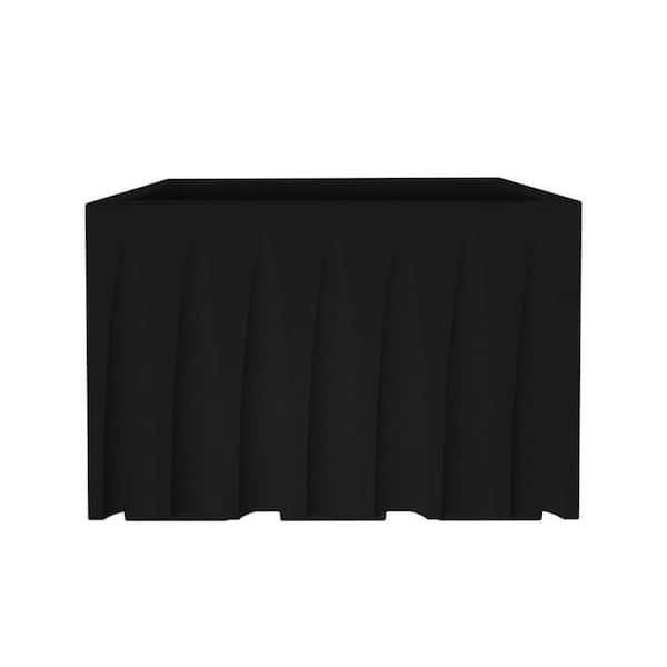 FLORIDIS Dubai 15.7 in. x 23.6 in. Black Polyethylene Resin Rectangular Planter