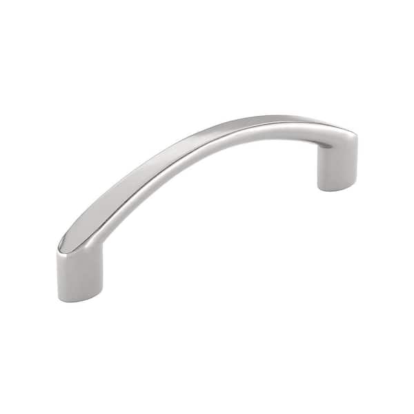 Richelieu Hardware Rockcliffe Collection 3 3/4 in. (96 mm) Modern Brushed Nickel Cabinet Arch Pull
