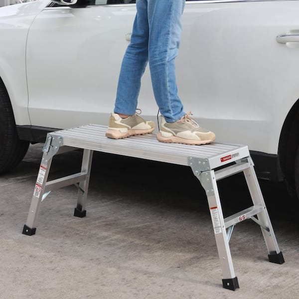 ITOPFOX 6 ft. Reach Portable Folding Work Aluminum Step Stool