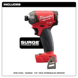 M18 FUEL SURGE 18V Lithium-Ion Brushless Cordless 1/4 in. Hex Impact Driver w/(2) Batteries