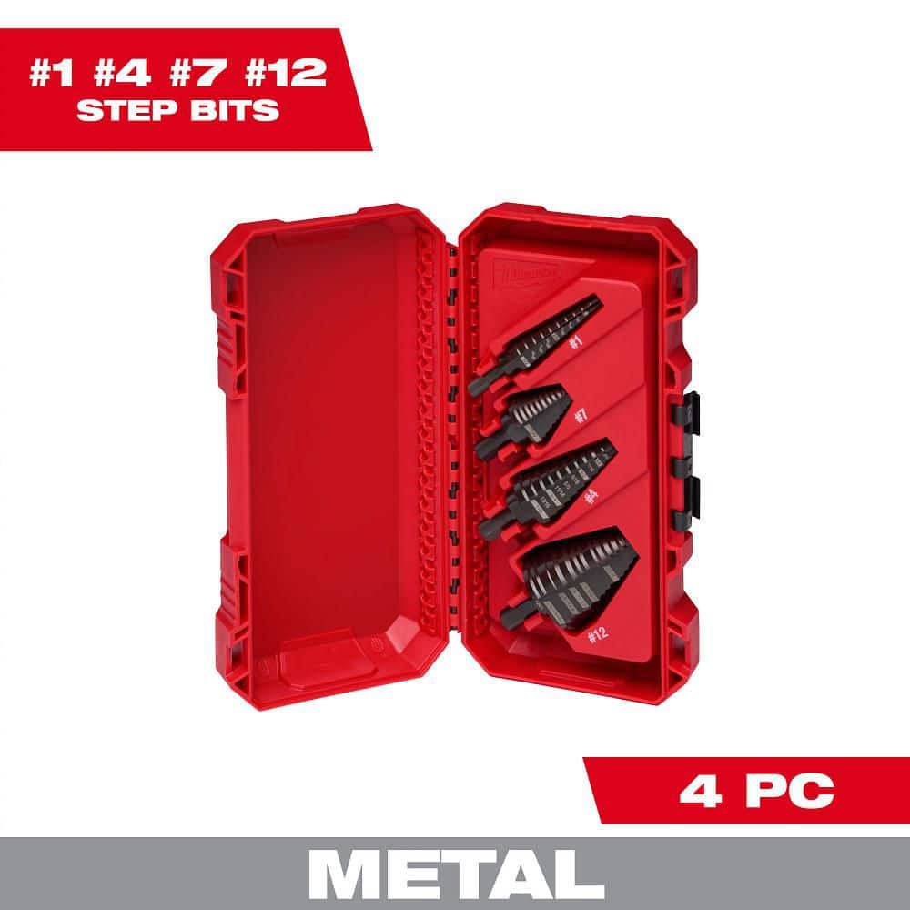 Milwaukee Black Oxide Step Drill Bit Set (4-Piece) 48-89-9223