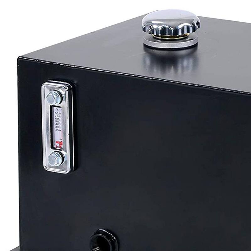 10 gal. 14 Gauge Steel Hydraulic Reservoir Tank, Black