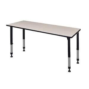 Rumel 72 in. x 24 in. Maple Height Adjustable Classroom Table