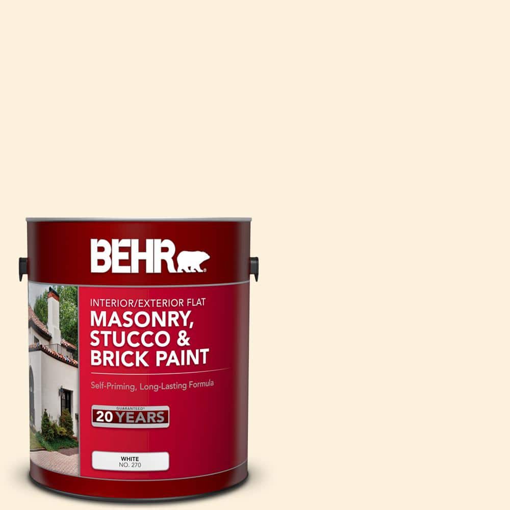 1 gal. #M260-1 String Cheese Flat Masonry, Stucco and Brick Interior/Exteri
