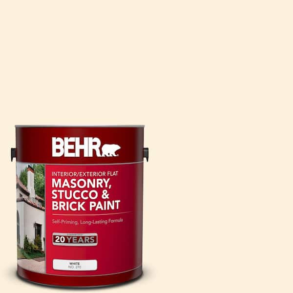 1 gal. #M260-1 String Cheese Flat Masonry, Stucco and Brick Interior/Exterior Paint