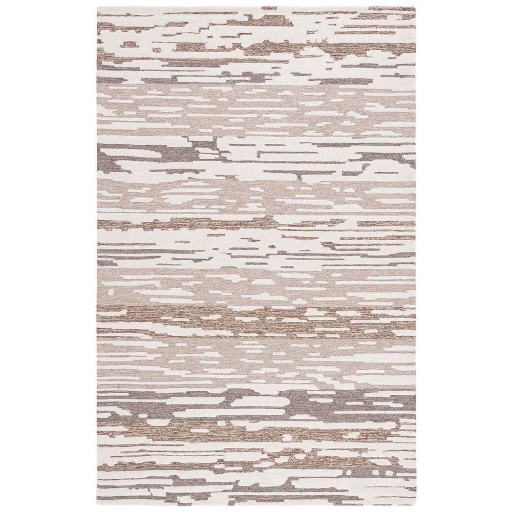 Fifth Avenue 3 ft. x 5 ft. Natural/Brown Striped High-Low Area Rug price history on PriceWatchPro