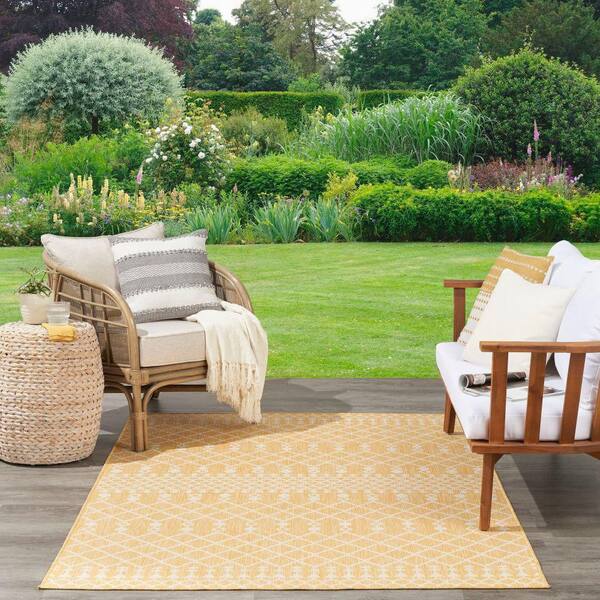 Positano Yellow 5 ft. x 7 ft. Moroccan Contemporary Area Rug