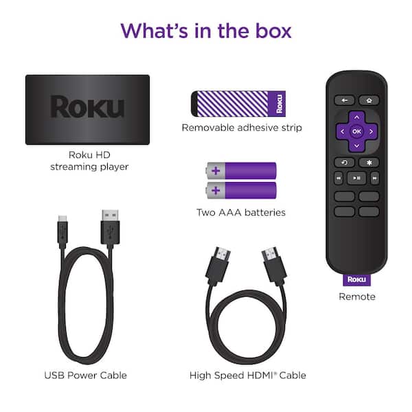 Roku HD Streaming Media with High Speed HDMI and Simple Remote The Home Depot
