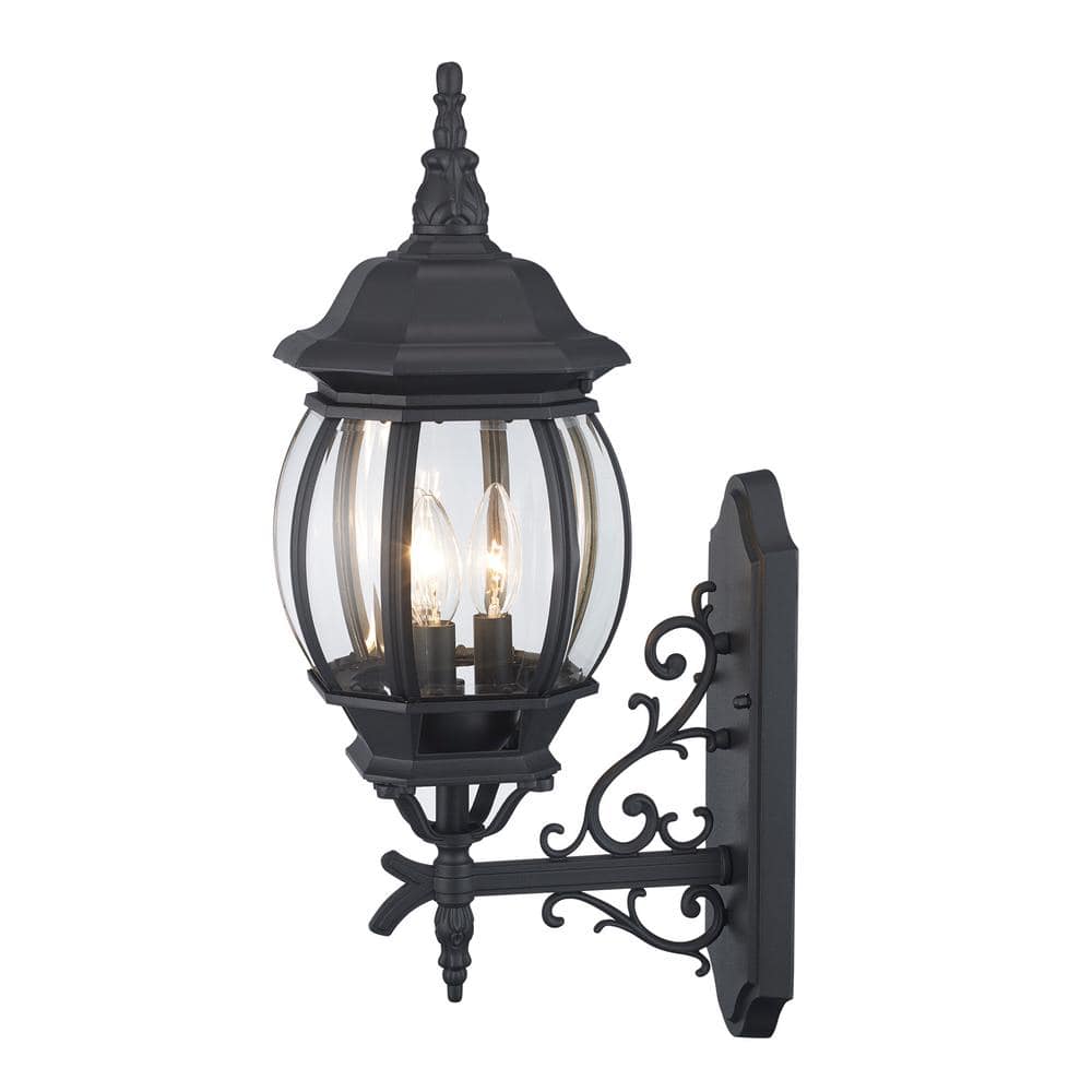 Francisco 25" Black Direct Wired Outdoor Wall Lantern