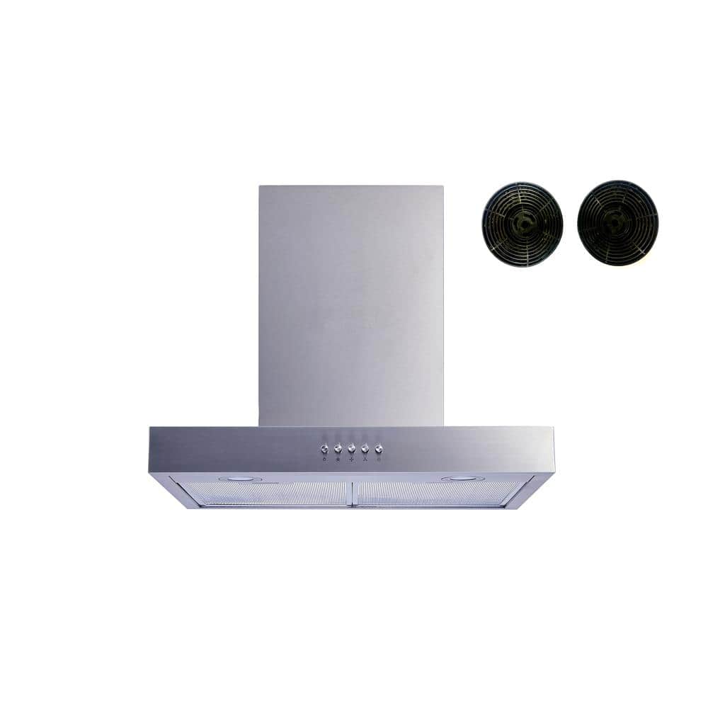 Winflo 30 in. Convertible Wall Mount Range Hood in Stainless Steel with