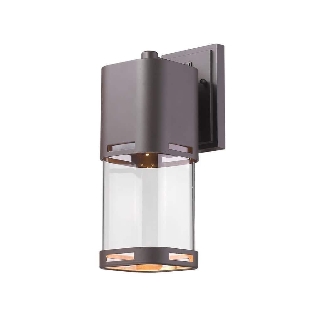 Lestat 14-Watt 13.87 in. Deep Bronze Integrated LED Aluminum Hardwired Outd