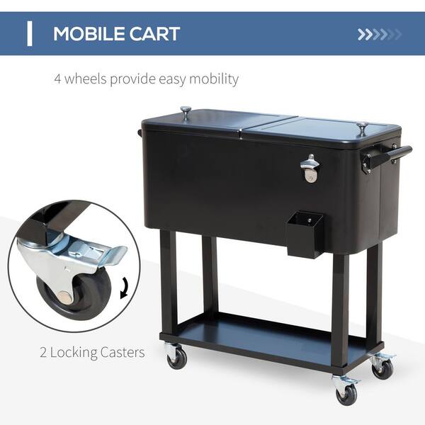 rolling ice bins