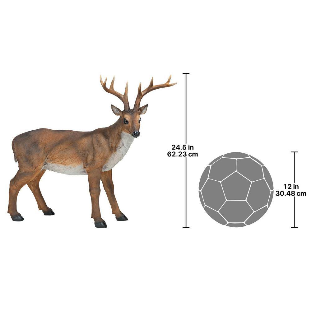 Large Brown Resin Buck Deer Garden Statue