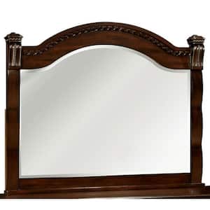 1.88 in. x 42 in. Arch Wooden Frame Cherry Wall Mirror