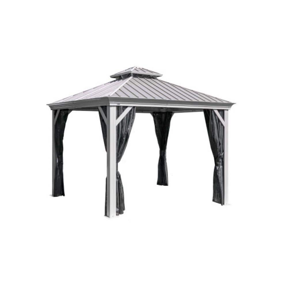 Monaco Champagne 10 ft. x 10 ft. Aluminum and Steel Gazebo