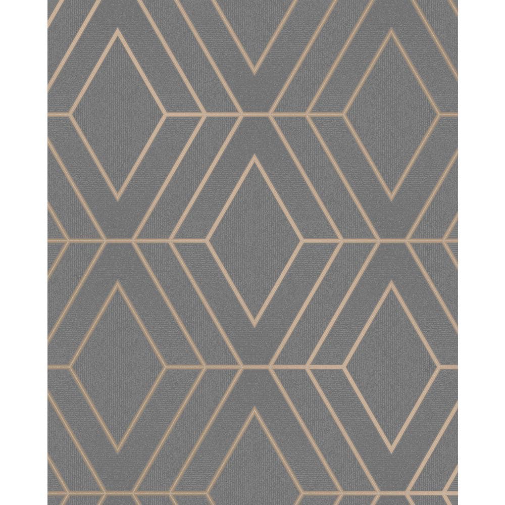 Advantage Adaline Taupe Geometric Vinyl Peelable Wallpaper Covers 56 4 Sq Ft 2834 42352 The Home Depot
