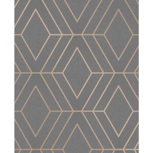 Advantage Adaline Taupe Geometric Vinyl Peelable Wallpaper (Covers 56.4 ...
