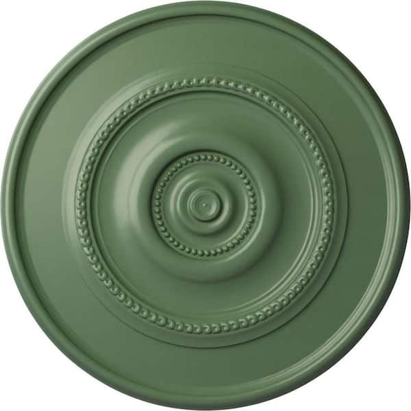 Ekena Millwork 30" x 2-1/4" Dylar Urethane Ceiling (Fits Canopies up to 6-1/4"), Hand-Painted Athenian Green