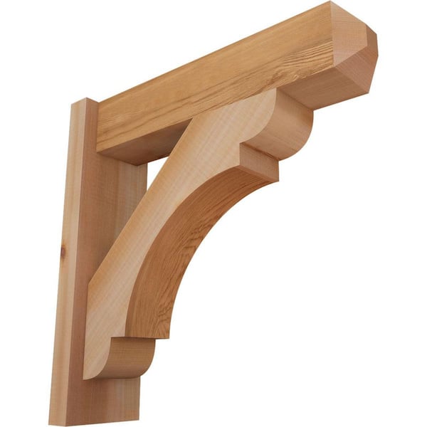Ekena Millwork 6 in. x 20 in. x 20 in. Western Red Cedar Olympic Craftsman Smooth Outlooker