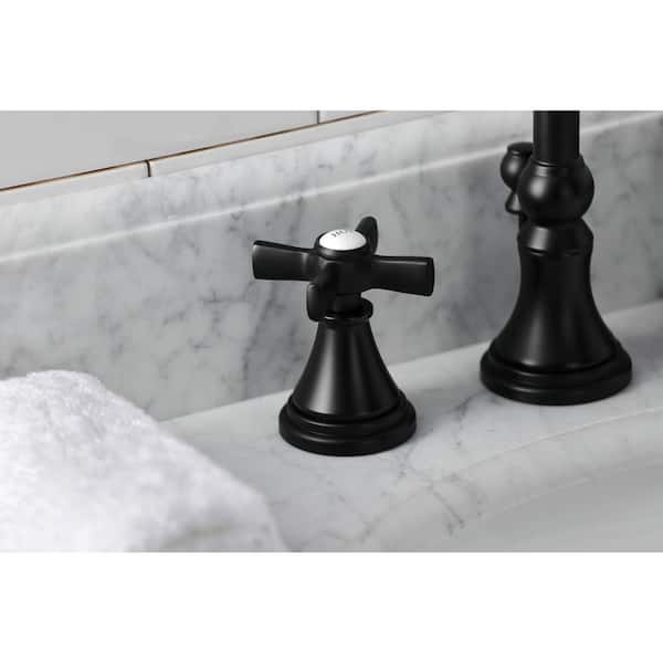 Millennium 8 in. Widespread 2-Handle Bathroom Faucet in Matte Black