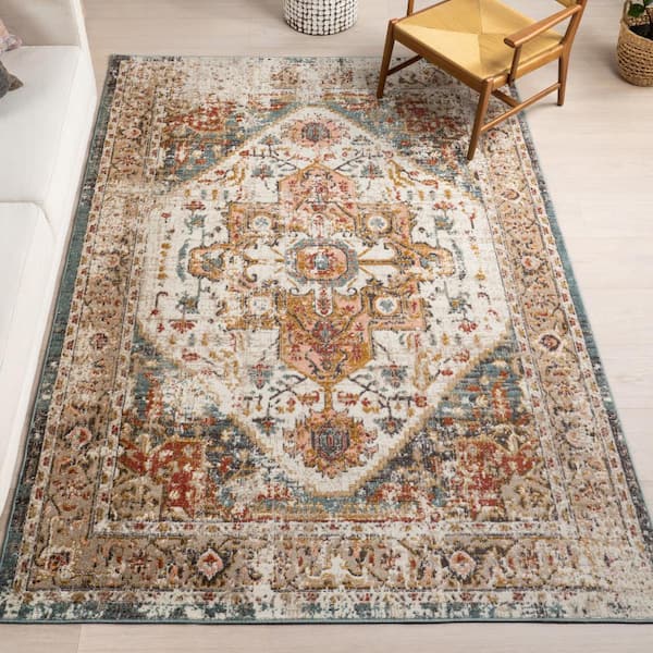 Shane Persian Vintage 9 ft. x 12 ft. Beige Living Room/Bedroom/Dining Room Area Rug