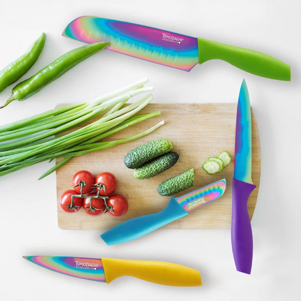 Hampton Forge Hampton Forge Tomodachi Titanium - 10 Piece Knife Set with 5 Matching Blade Guards