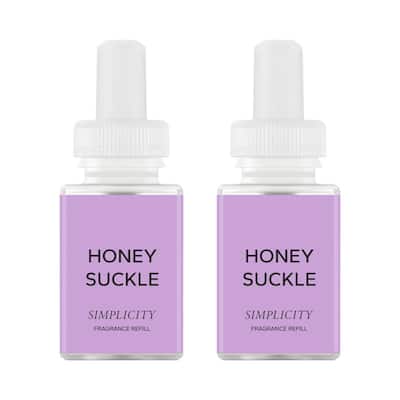 Honeysuckle by Simplicity - Fragrance Refill Smart Vial Dual Pack for Smart Fragrance Diffusers - up to 120 hrs per vial