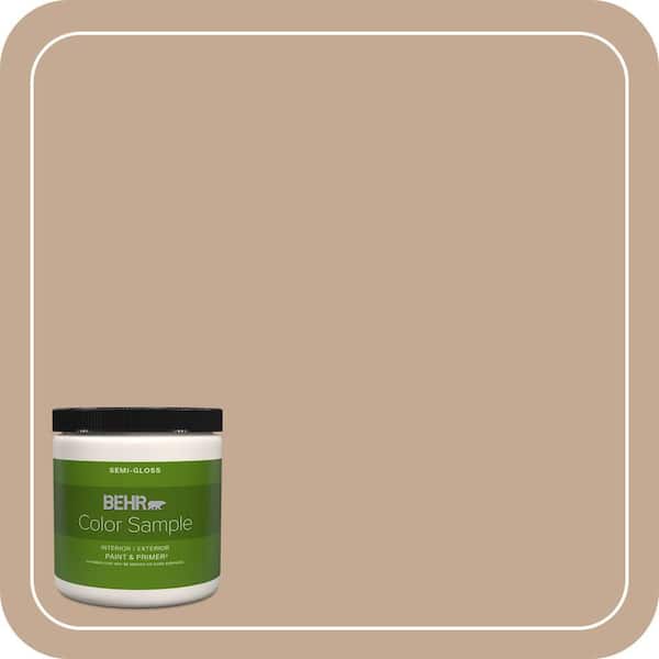 BEHR PREMIUM PLUS 8 oz. #MQ2-40 French Pastry Semi-Gloss Interior/Exterior Paint & Primer Color Sample