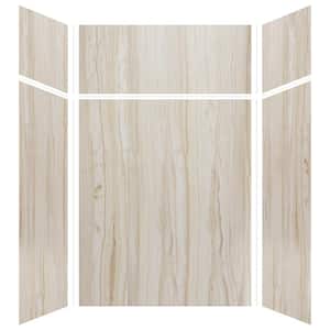 Expressions 42 in. x 60 in. x 96 in. 4-Piece Easy Up Adhesive Alcove Shower Wall Surround in Sorento