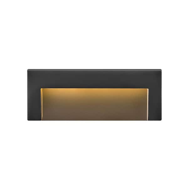Hinkley Landscape Lighting Taper Wide Horizontal 12v Deck Sconce, Satin Black
