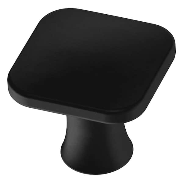 Liberty Lindley 1-1/4 in. (31 mm) Matte Black Square Cabinet Knob