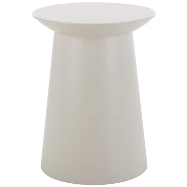 SAFAVIEH Rivia 15.8 in. Ivory Round Metal End Table