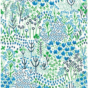 Chilton Blue Wildflowers Wallpaper