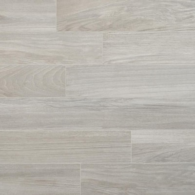 Basswood Gray 7.87 in. x 47.24 in. Matte Porcelain Floor and Wall Tile (15.49 Sq. Ft. / Case)