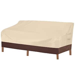 104 in. W x 40 in. D x 35 in. H Beige 100% Waterproof Patio 3-Seater Sofa Cover with Air Vent and Handle