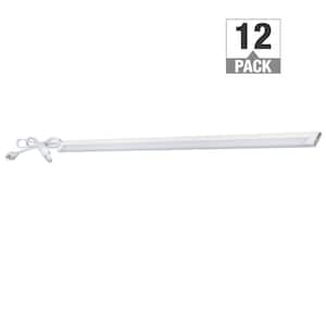 40 in. White Ultra Thin Magnetic Shelf Light Plug-in LED Under Cabinet Light Easy Installation 1000 Lumens (12-Pack)