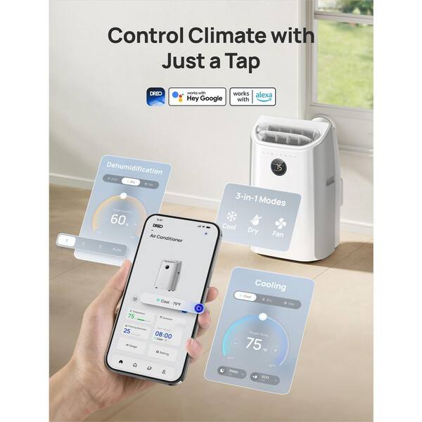 Télécommande Pour Climatiseur Portable Dreo DR-HAC005S Modèle AC515S - Sans Fil, Portée 5-10m