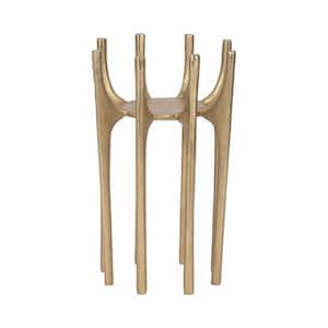 8 in. Gold Metal Spike Legs Candle Holder