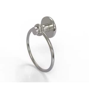 Mercury Collection Towel Ring with Twist Accent in Satin Nickel